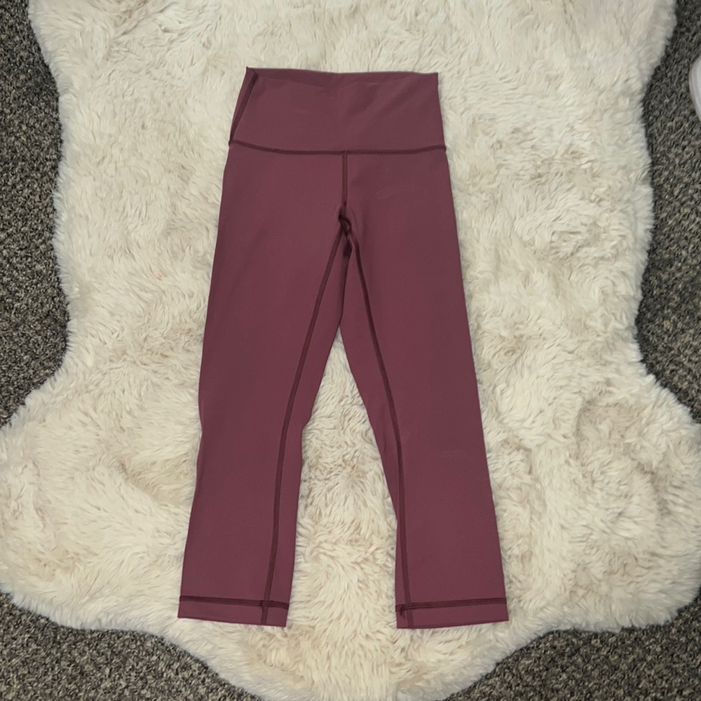 Pink lululemon align capris
